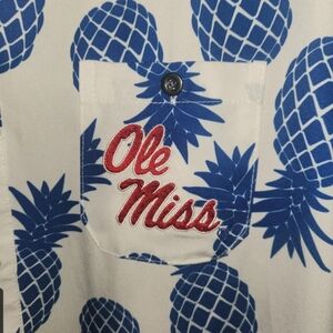 Colosseum Blue Pineapple Print Shirt